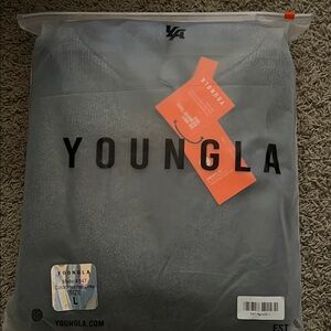YoungLA 547 Mojave Knitted Hoodie - L - Heather Grey